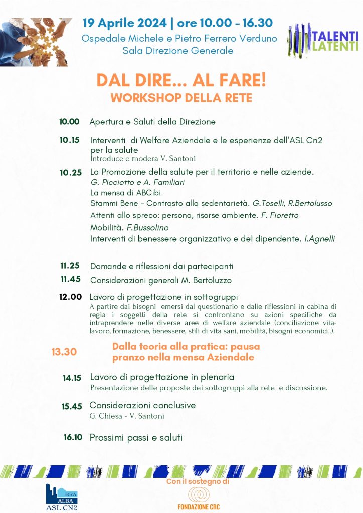 Evento 19 aprile 2024: “Dal dire… al fare!”